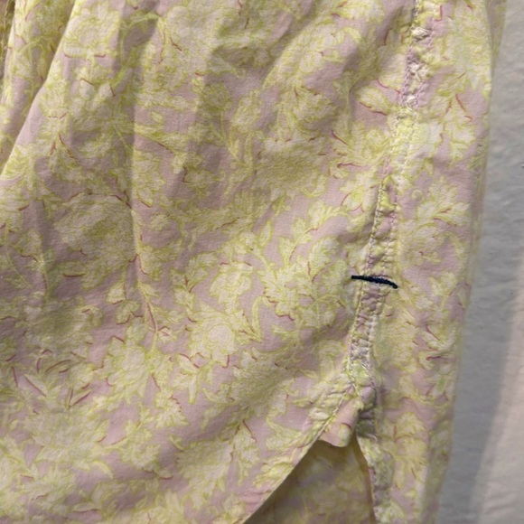 J.Crew Classic-Fit Cotton Voile Shirt Rose Vines Floral Neon Preppy Fairy Sz2 - Picture 7 of 9